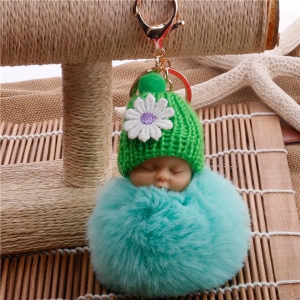 SLEEPING BABY DOLL KEYCHAIN