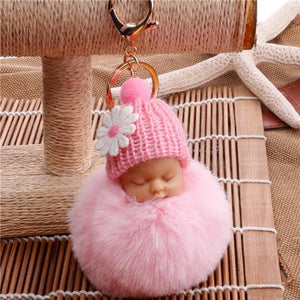 SLEEPING BABY DOLL KEYCHAIN