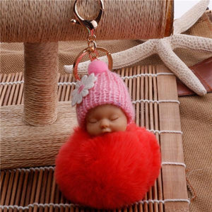 SLEEPING BABY DOLL KEYCHAIN