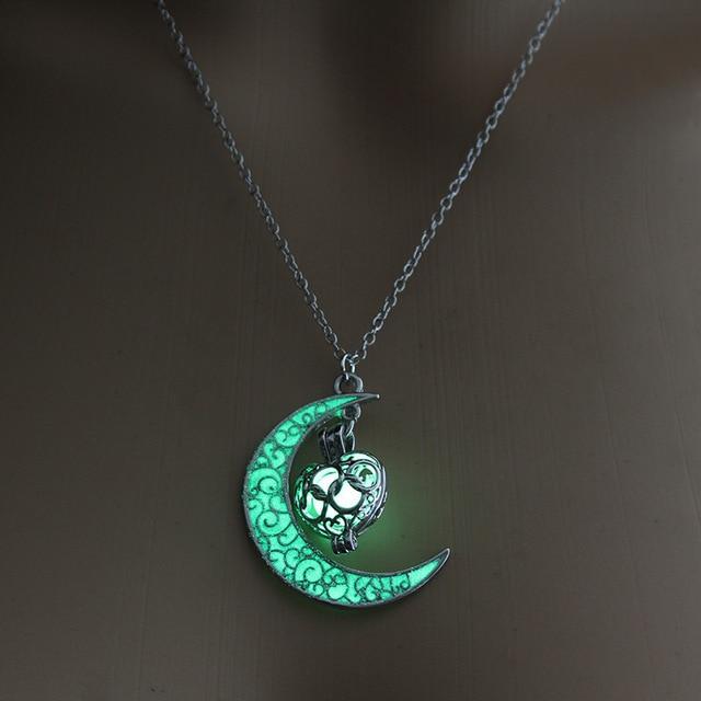 Crystal Moon Glowing Necklace