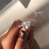 Crystal  Heart  Ring