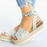 Summer Multi-Color Leisure Thick-Soled Fish Mouth Sandals For Women