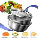 Stainless Steel 3-in-1 Vegetable Cutter Set