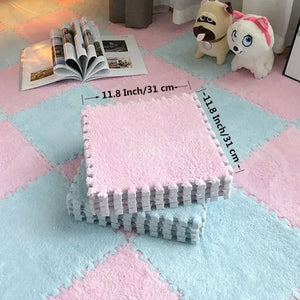 Plush Children's Mat - 10PCS Foam Puzzle Carpet