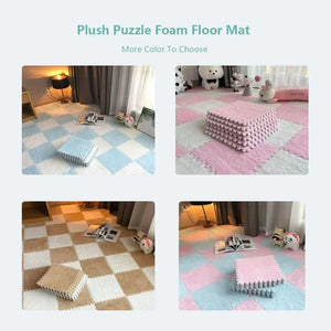 Plush Children's Mat - 10PCS Foam Puzzle Carpet