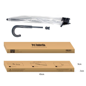 PawGuard™️ Transparent Pet Umbrella with Leash