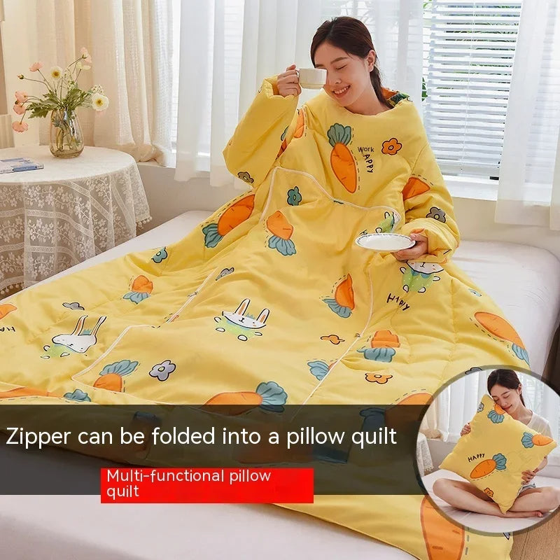 CozyComfort Sleeved Quilt Pillow