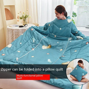 CozyComfort Sleeved Quilt Pillow