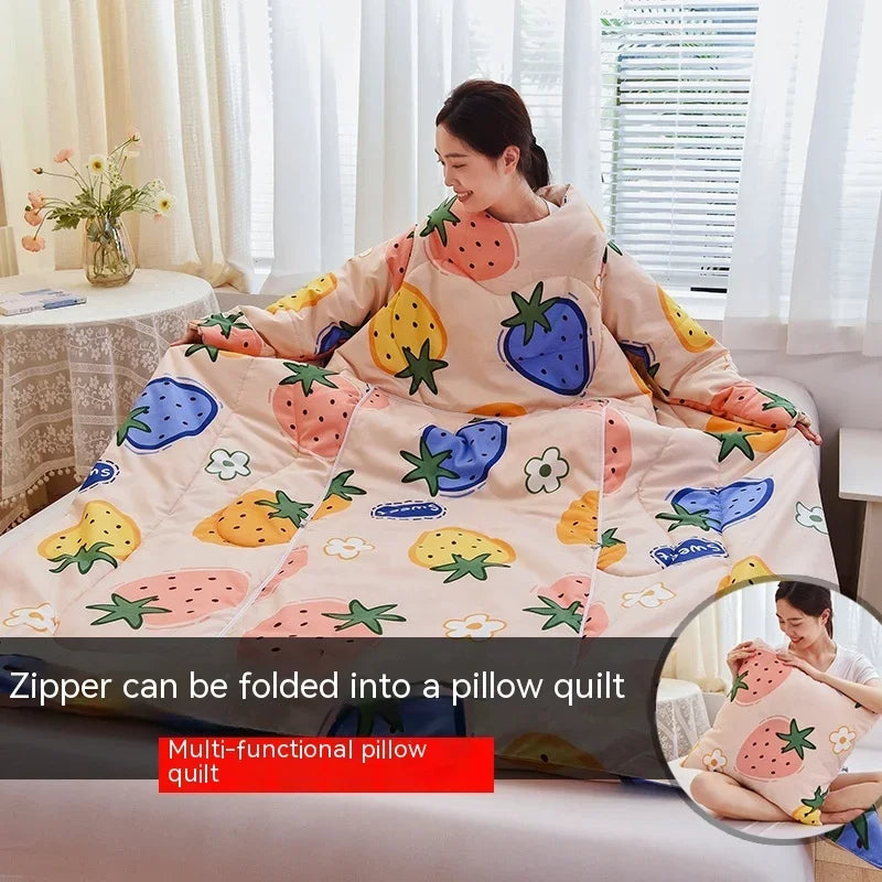 CozyComfort Sleeved Quilt Pillow