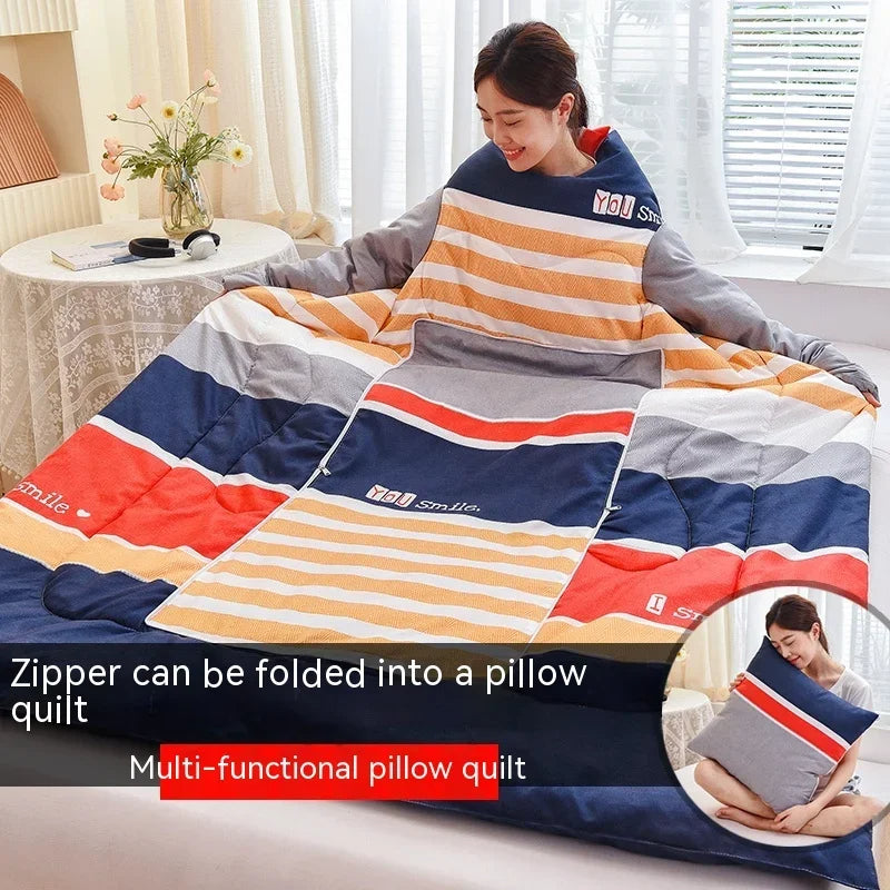 CozyComfort Sleeved Quilt Pillow