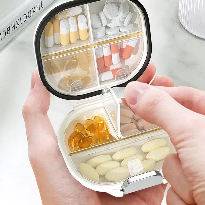 Seven-Day Portable Pill Box Travel Organizer