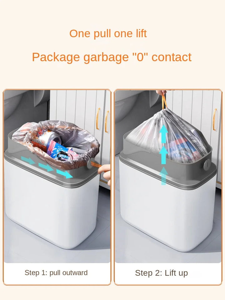 Smart Induction Trash Can with Toilet Paper Storage