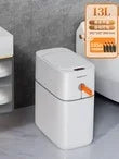 Smart Induction Trash Can with Toilet Paper Storage