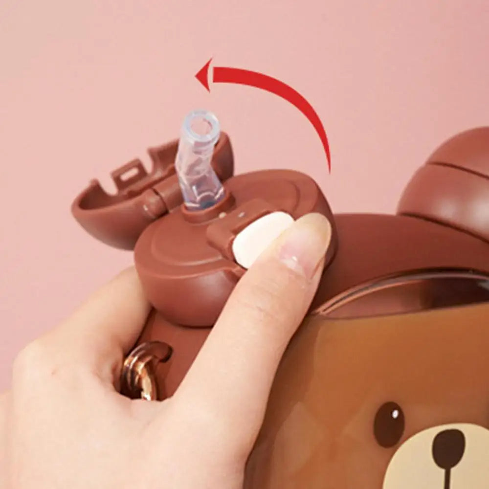 Adorable Bear-shaped Straw Water Cup