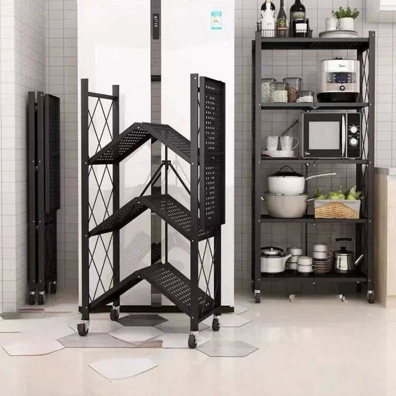 Foldable Kitchen Cabinet Storage Rack