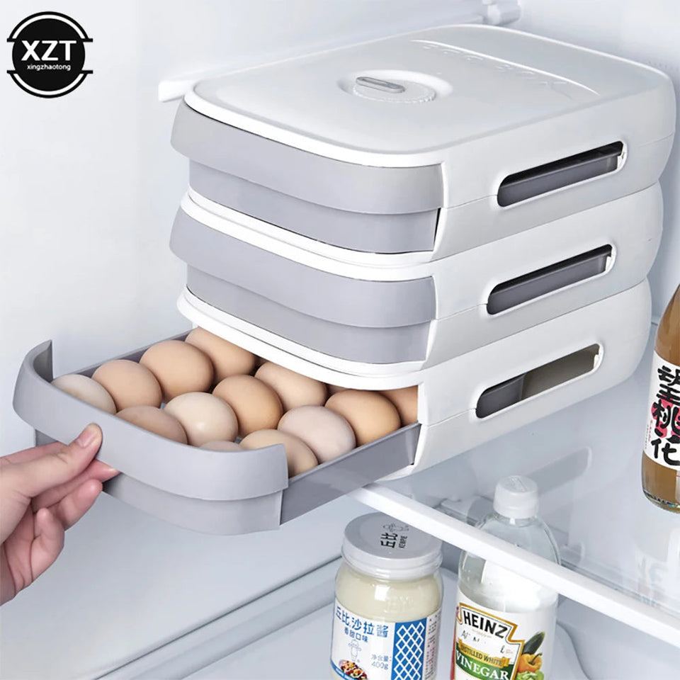 EggoStack™: Stackable Egg Drawer Organizer