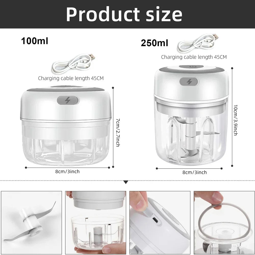 Portable Electric Mini Garlic Chopper