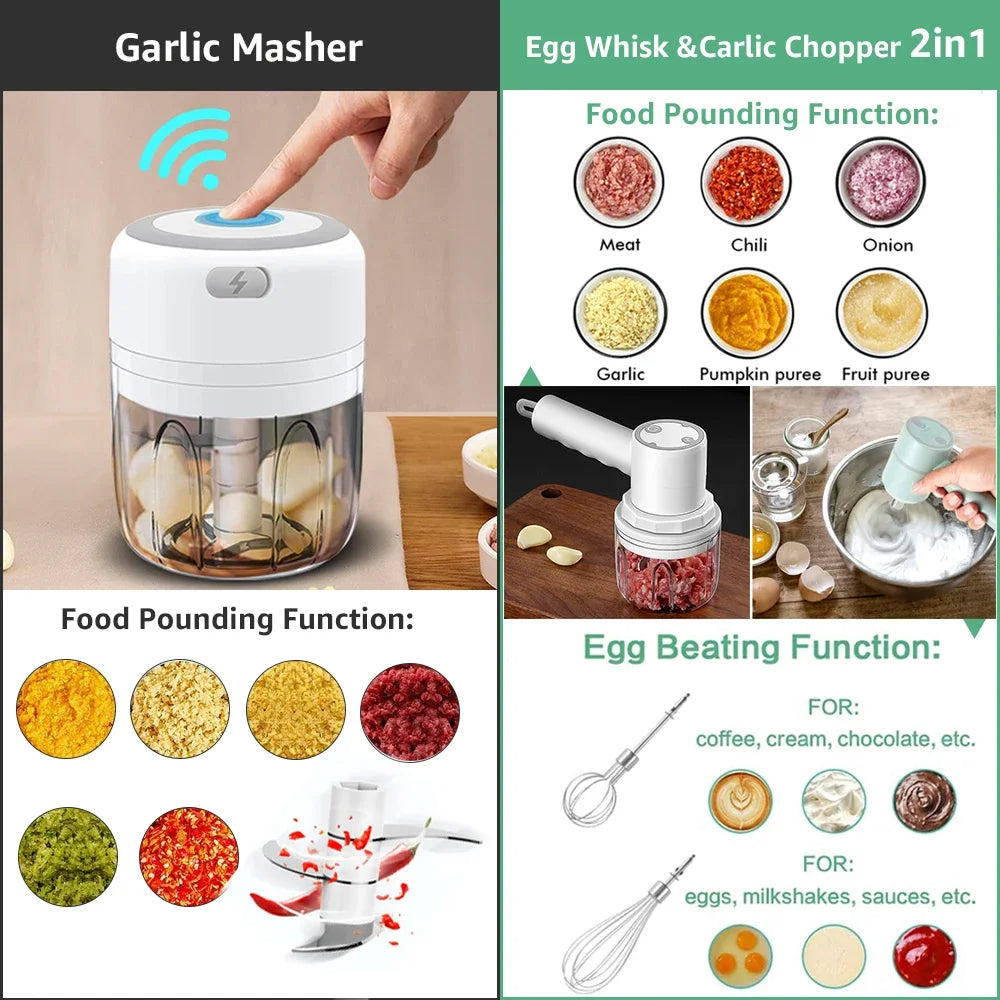 Portable Electric Mini Garlic Chopper