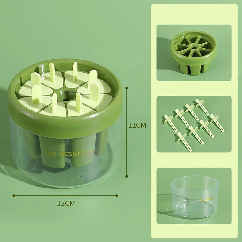 8-Grid Ice Cream Mold Tray