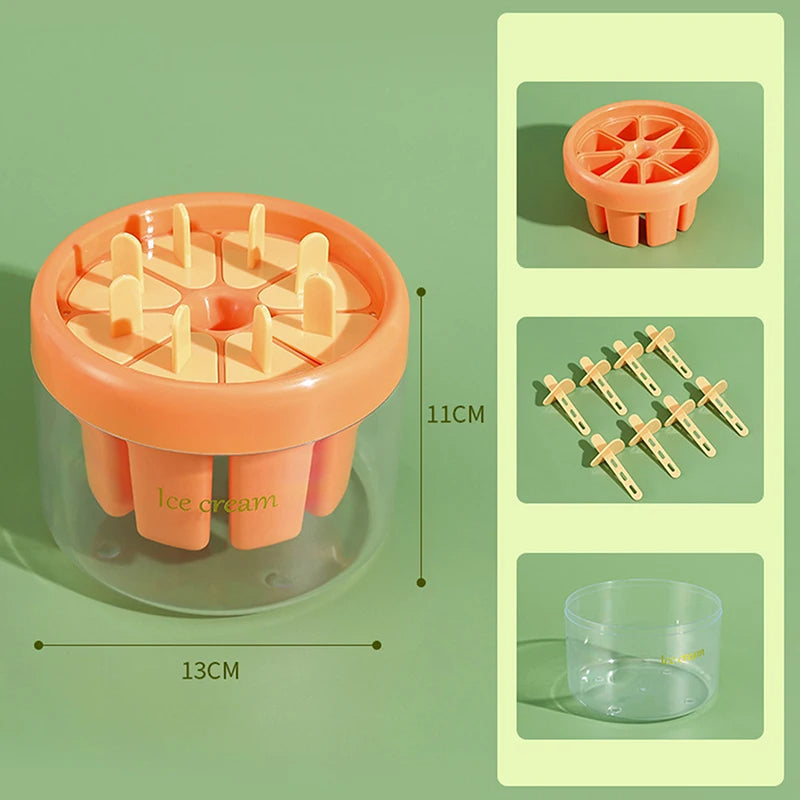 8-Grid Ice Cream Mold Tray