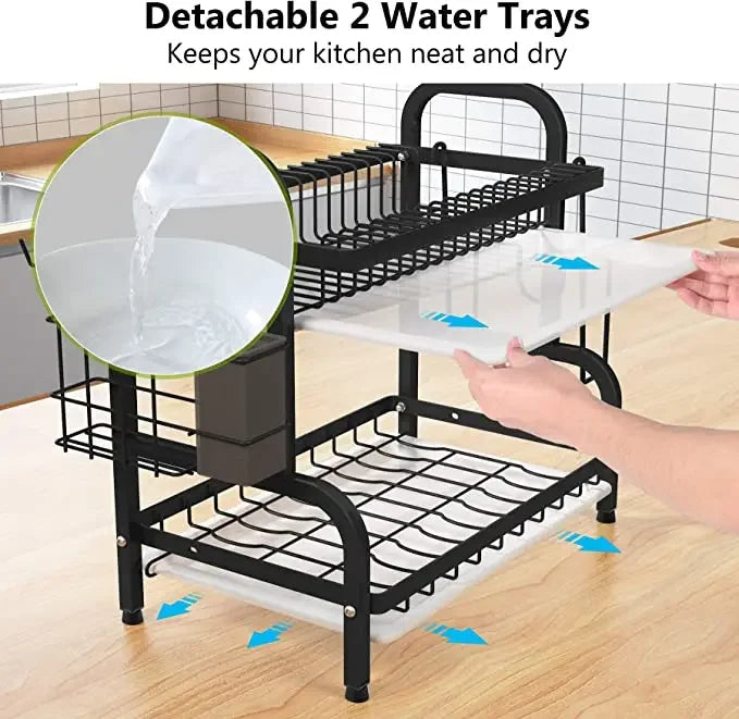 2-Tier Dish Drying Rack Set