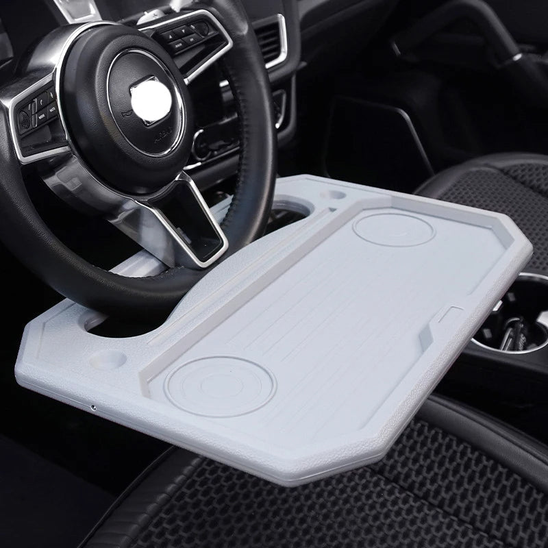 DriveDesk: Car Steering Wheel Tray & Laptop Stand