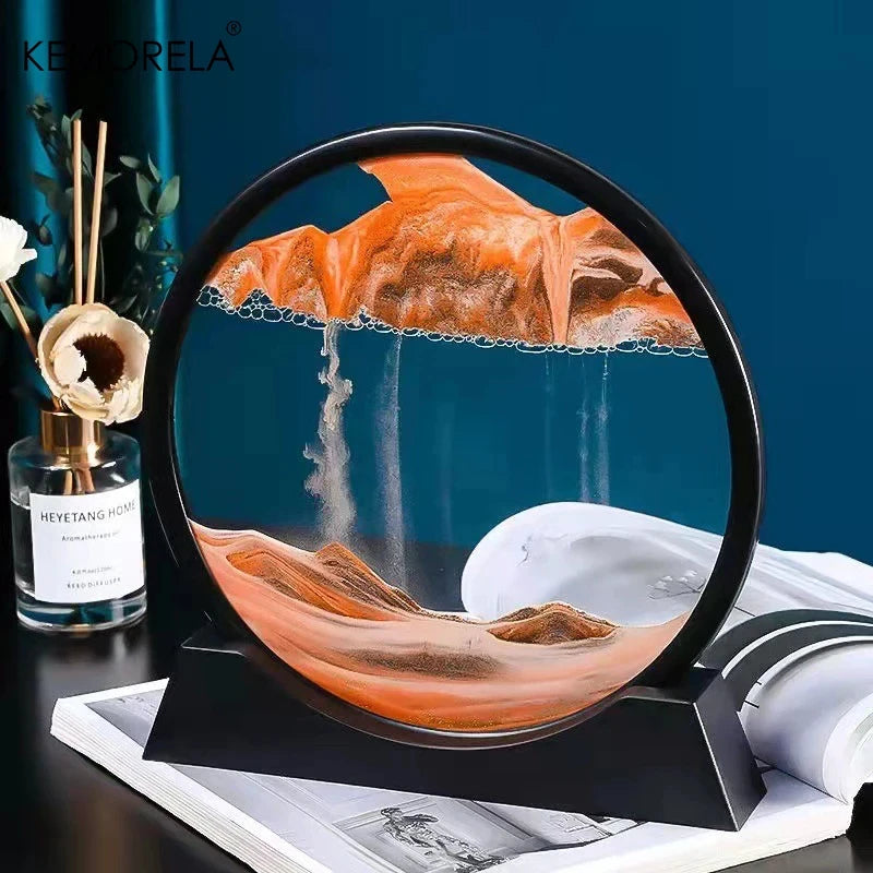 3D Moving Sand Picture - Ocean Sandscape Hourglass