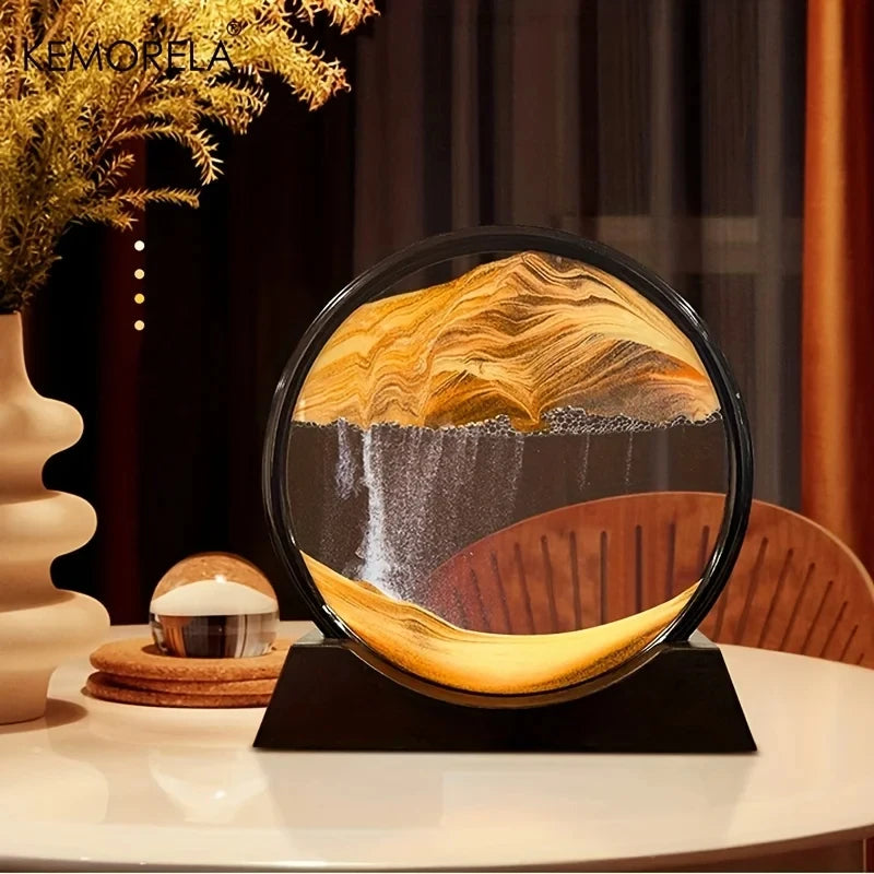 3D Moving Sand Picture - Ocean Sandscape Hourglass