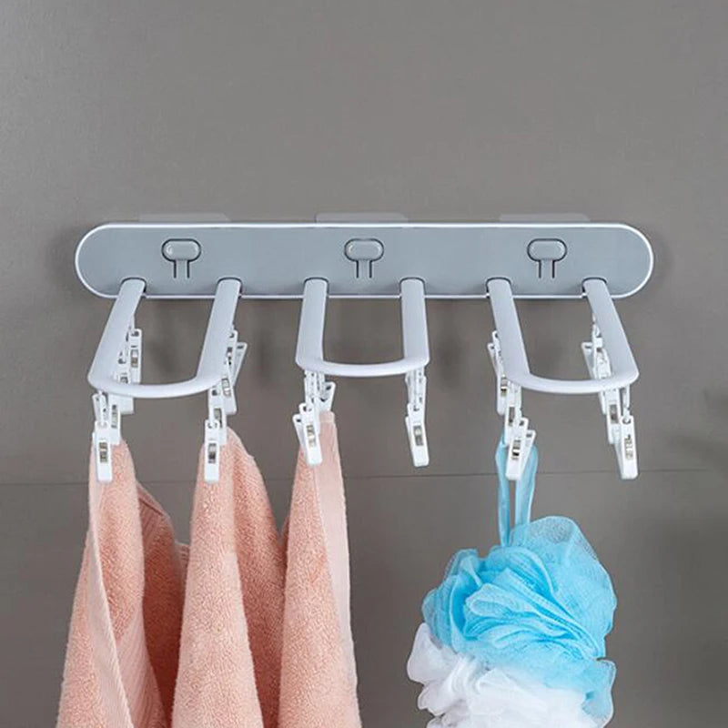 Space-Saving Multi-Clip Drying Rack