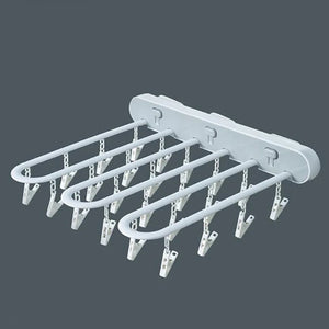 Space-Saving Multi-Clip Drying Rack