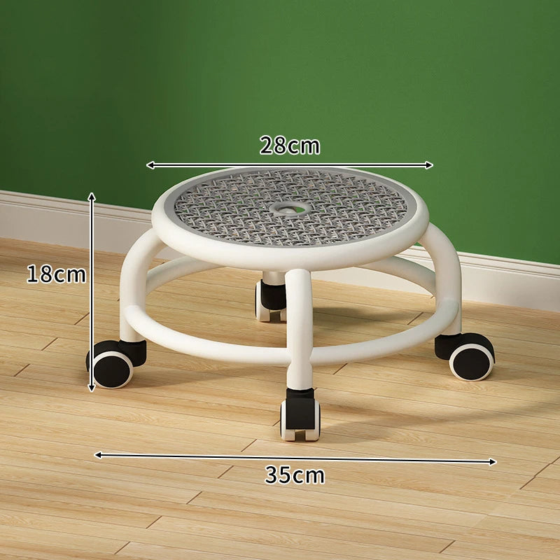 Breathable Swivel Stool with Wheels