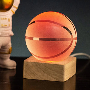 Celestial Glow: 3D Soccer Basketball Crystal Lamp