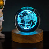 Celestial Glow: 3D Soccer Basketball Crystal Lamp