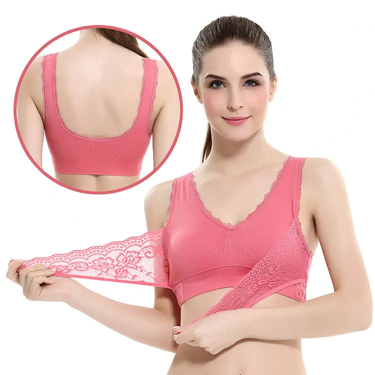 Seamless Lace Yoga Sports Bra