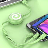 DANCINGFROG 3A 3-In-1 Fast Charging Cable