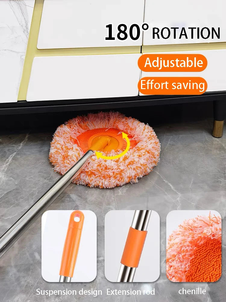 Adjustable Sunflower Chenille Dust Removal Clean Mop