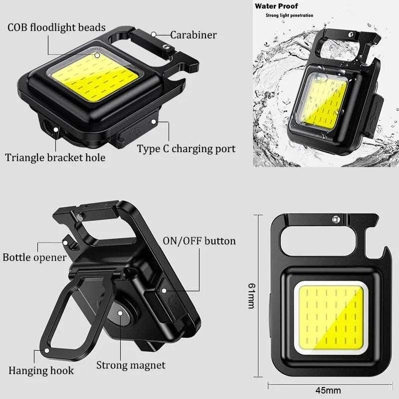 Compact Mini LED Flashlight Keychain