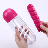 Sports Water Bottle with Pill Organizer