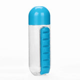 Sports Water Bottle with Pill Organizer