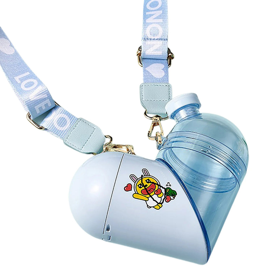 Love Cartoon Heart-Shaped Cup with Storage