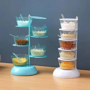 Vertical Rotatable Seasoning Box Set