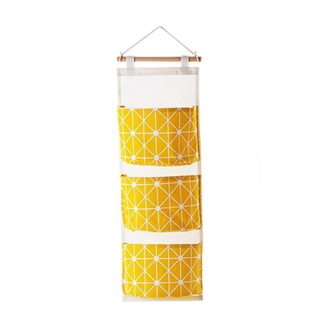 3 Grids Wall Hanging Storage Bag Organizer