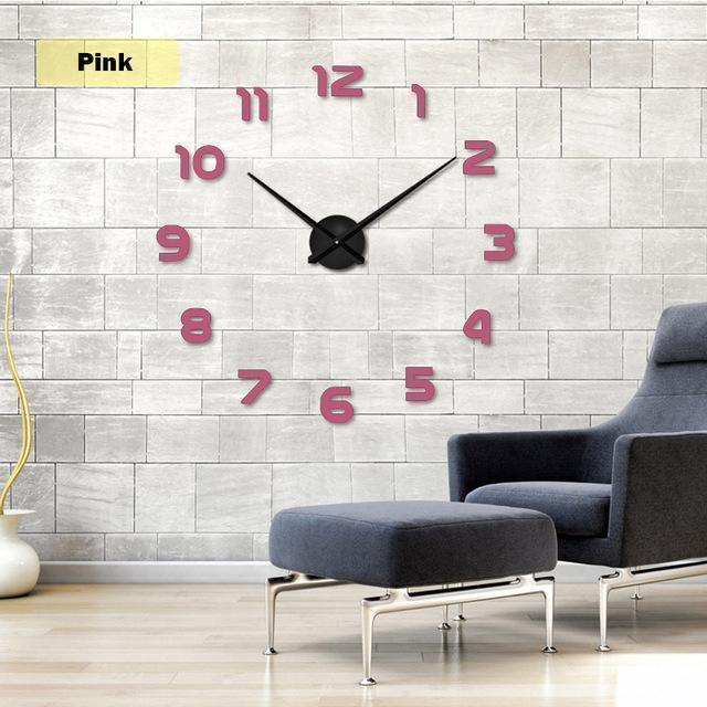 3D DIY Acrylic Mirror Home Decoration Wall Stickers Clock