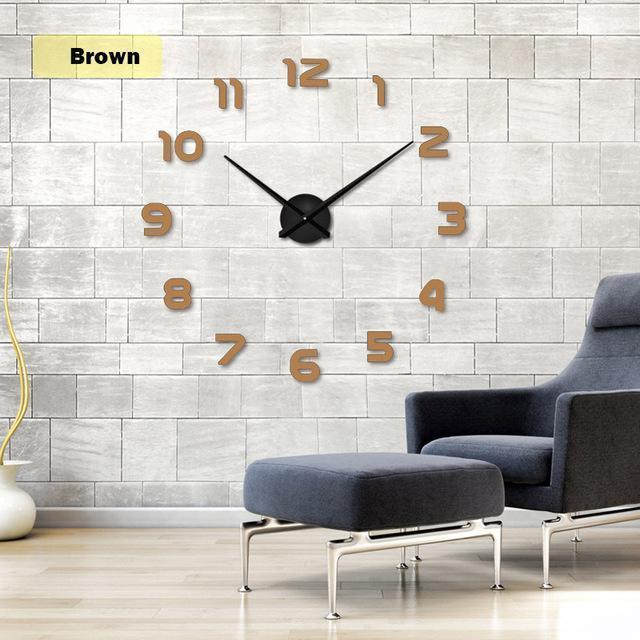 3D DIY Acrylic Mirror Home Decoration Wall Stickers Clock