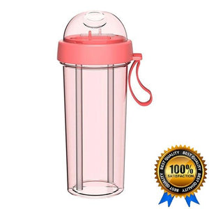 Double Sippy Twin Drink Cup Creative Water Bottle