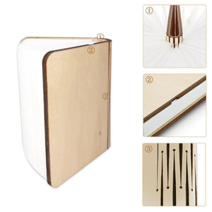 Portable Foldable Wooden LED Magnetic Book Desk Lamp