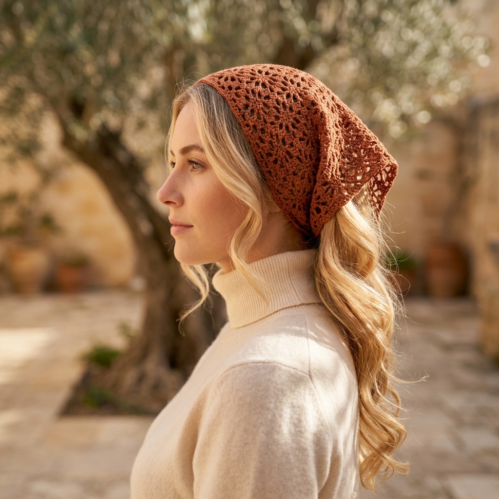Lacy Flower Motif Headband