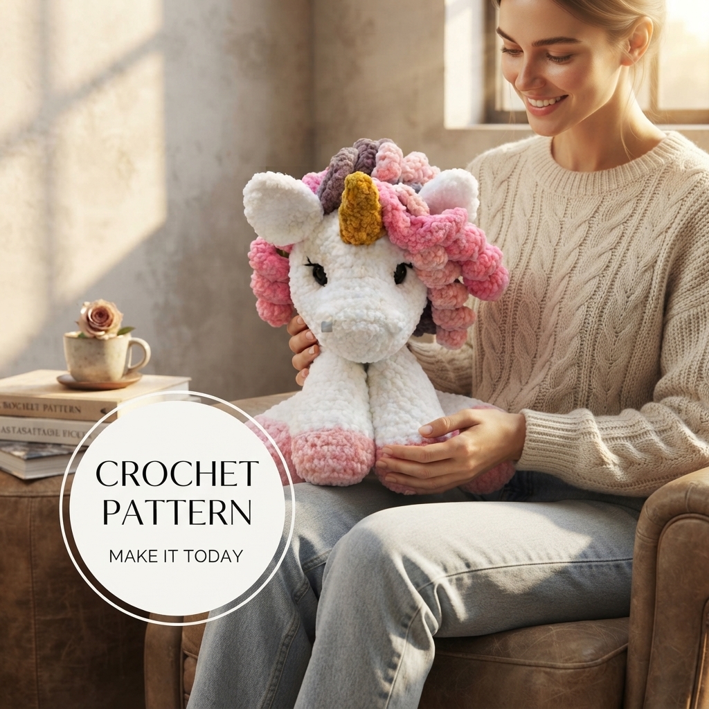 Charming Unicorn Companion | Crochet Pattern PDF