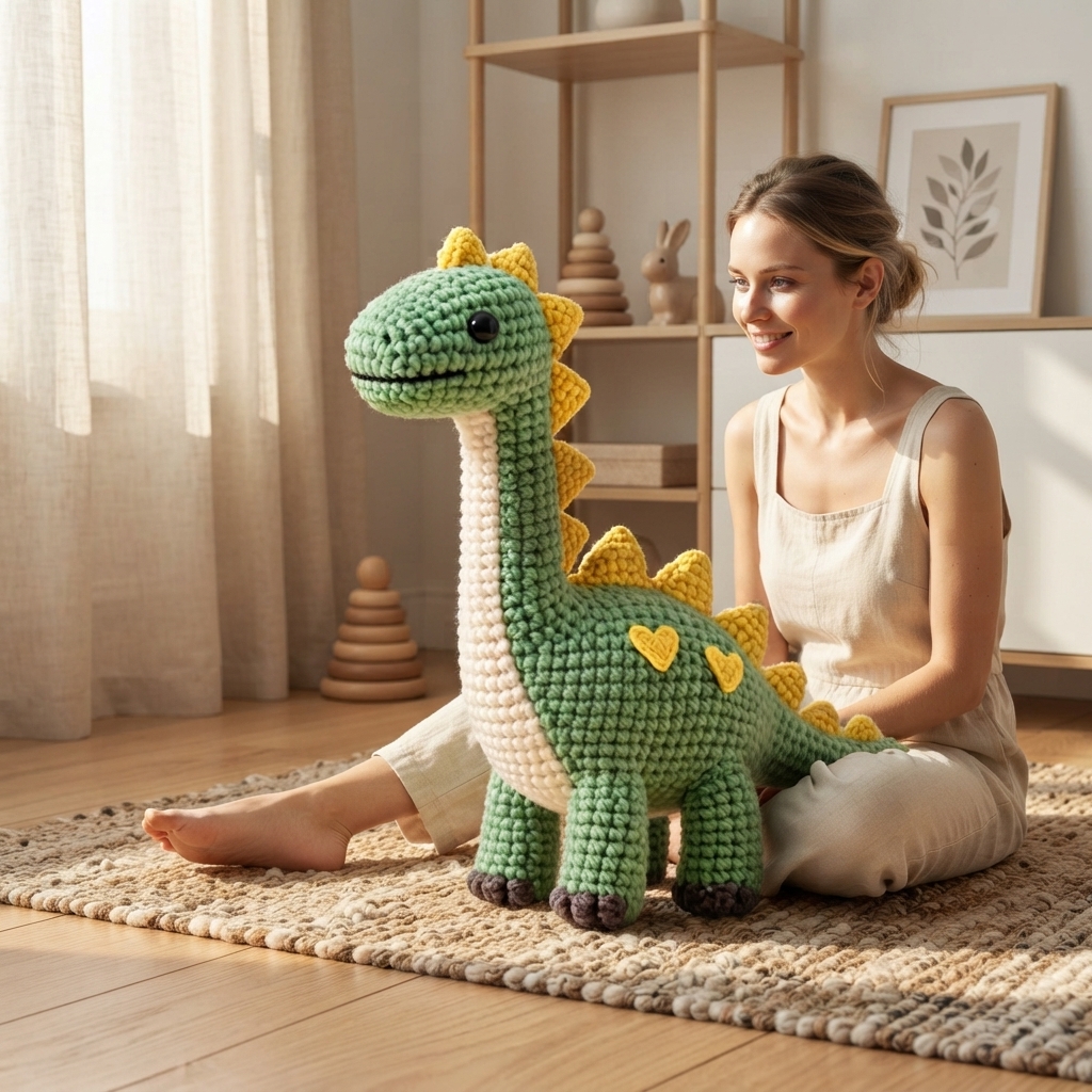 Sweet Amigurumi Dinosaur | Crochet PDF Pattern