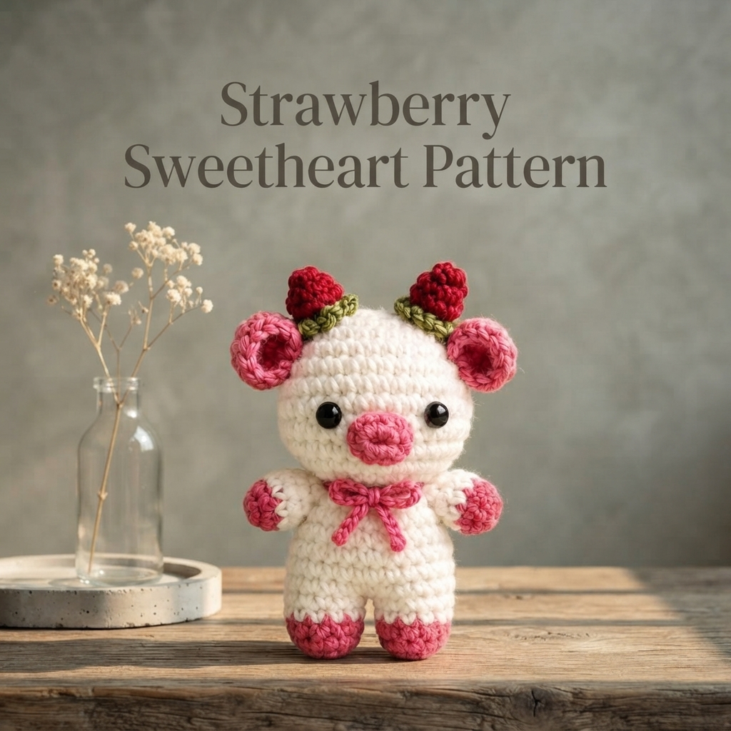 Tiny Strawberry Charm | Crochet Pattern Download